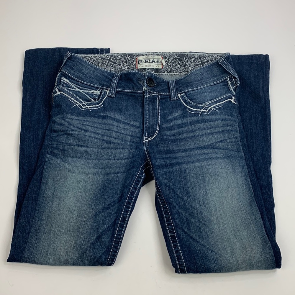 Ariat Real Denim Bootcut Jeans Size 30 Medium wash with stretch Modified